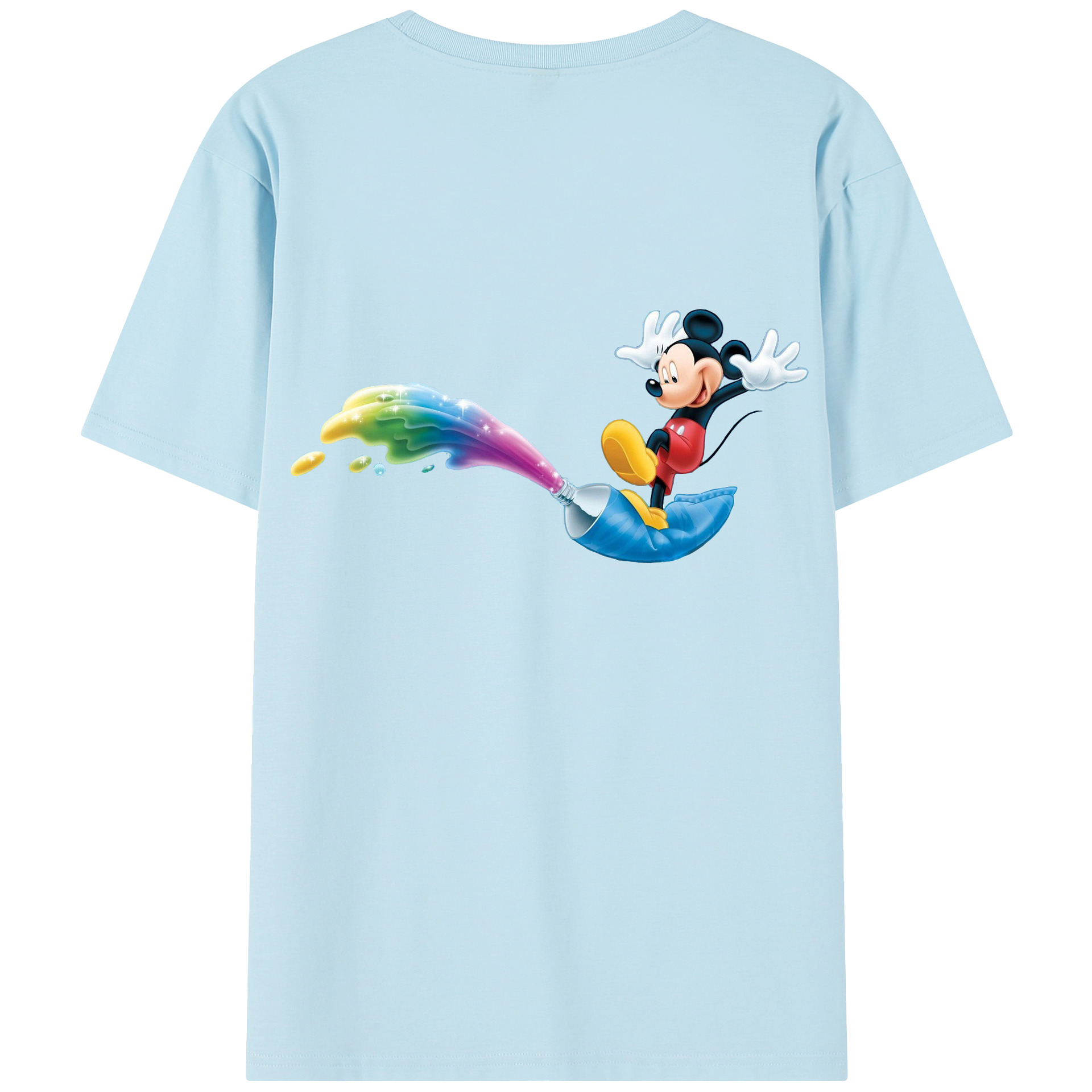 （画像用） ミッキーマウス Mickey Mouse 綿100％半袖Tシャツ（背面プリント）